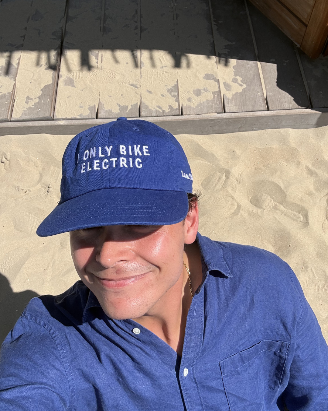 Take 01 - "I only bike electric" cap
