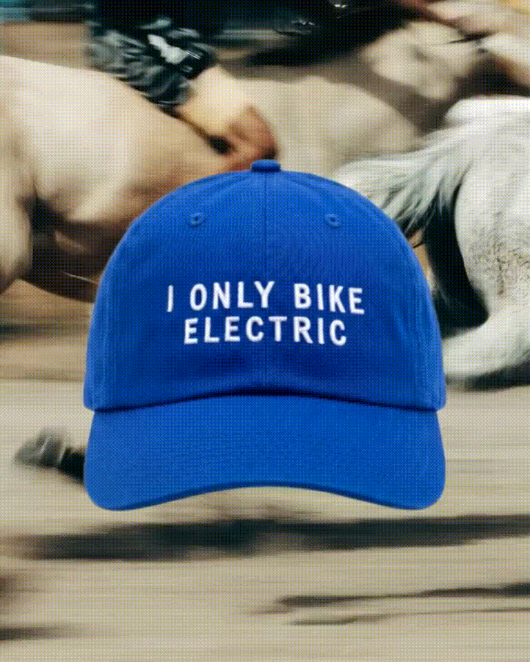 Take 01 - "I only bike electric" cap